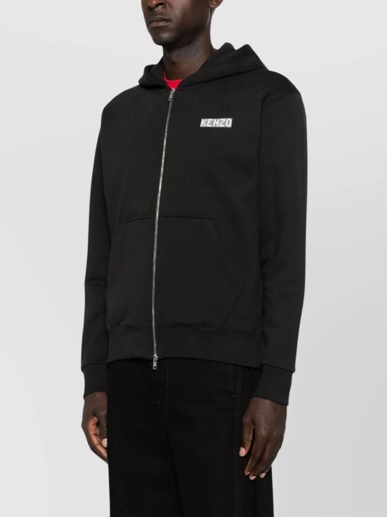 Kenzo Hooded Sweater With Graphic Print And Pockets