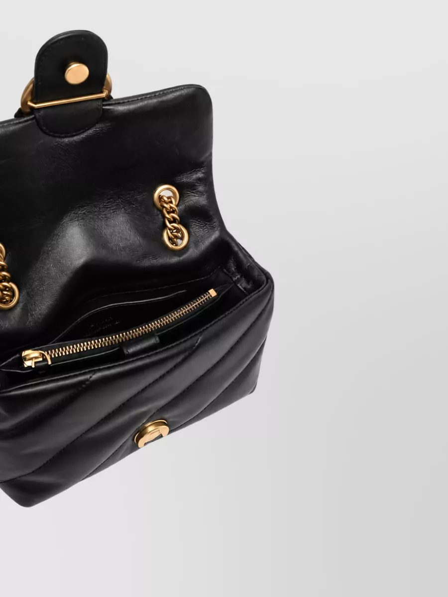 Pinko Love Bag Puff Leather Clutch Bag
