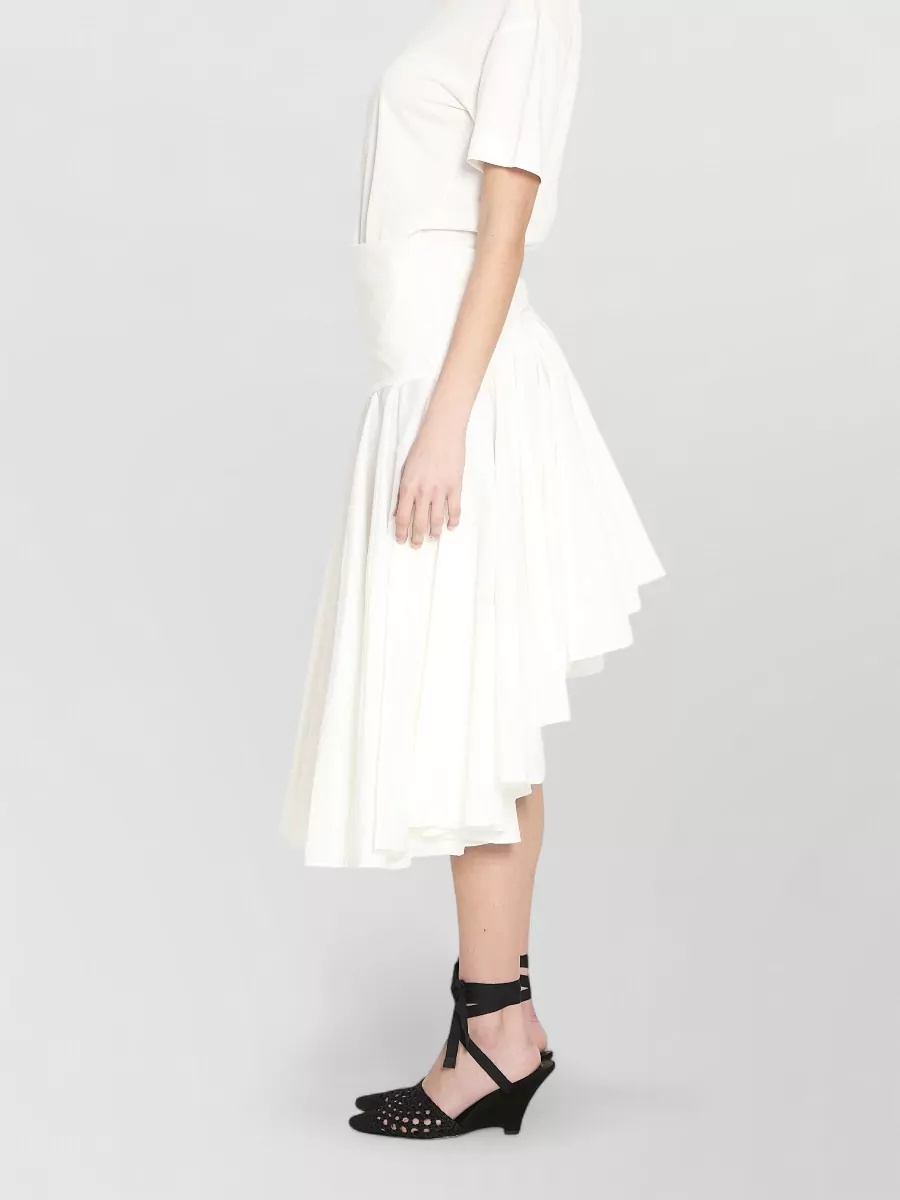 Jacquemus High-Rise Draped Midi Skirt