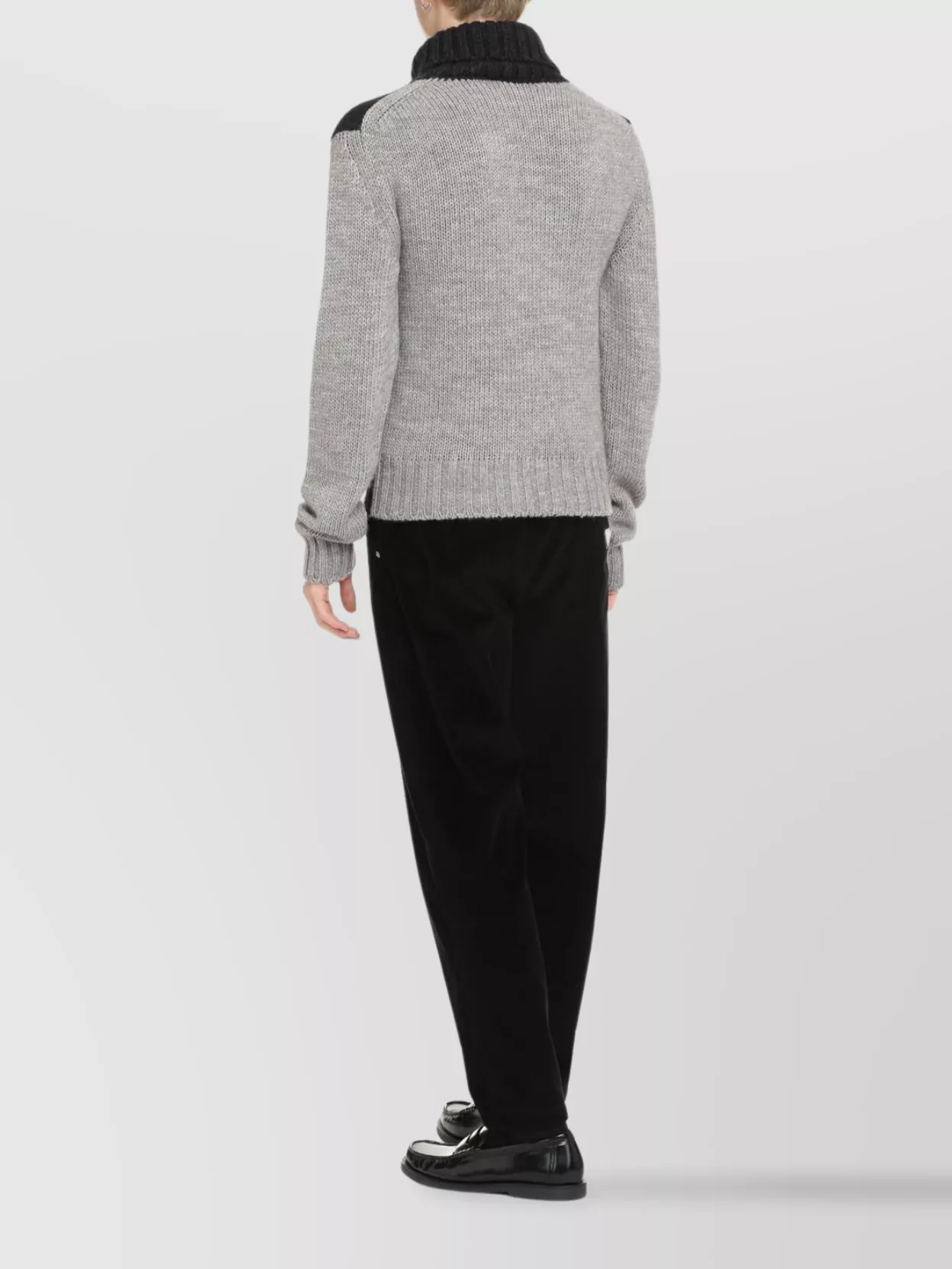 Dolce&Gabbana Ribbed Knit Turtleneck Sweater With Long Sleeves