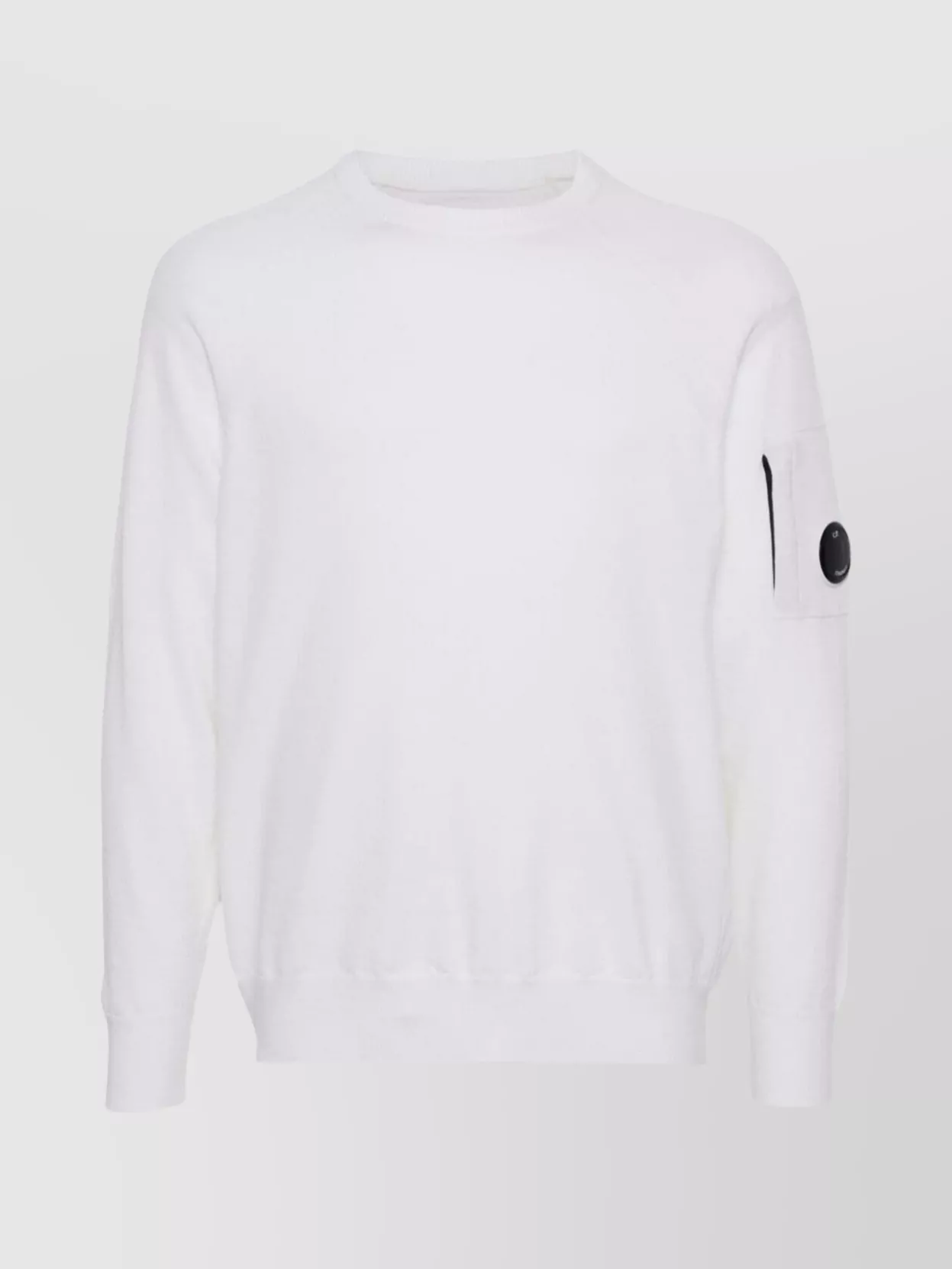 C.p. Company Crewneck Sweater With Arm Lens Detail