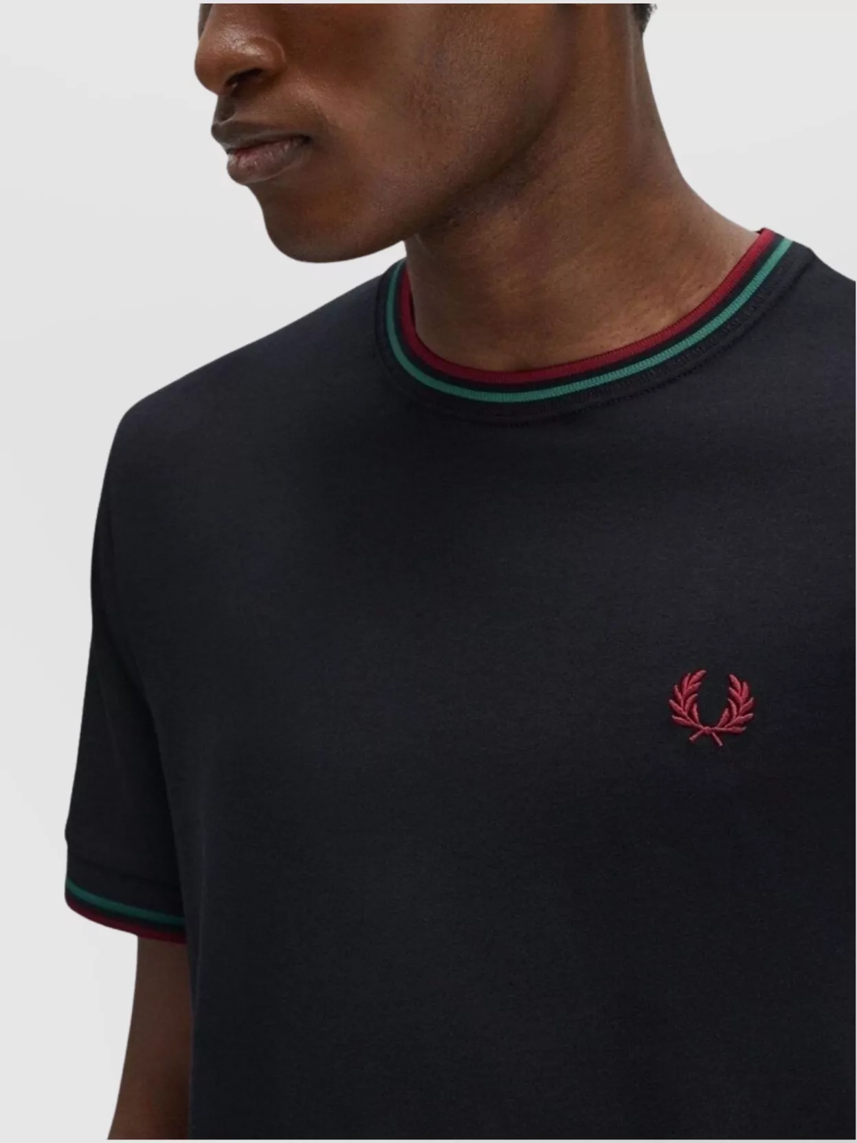 Fred Perry Crew Neck Short Sleeve T-Shirt With Contrast Trim