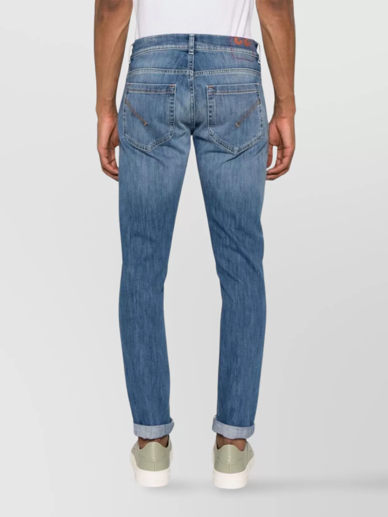 Dondup Rolled Cuffs Five-Pocket Faded Trousers