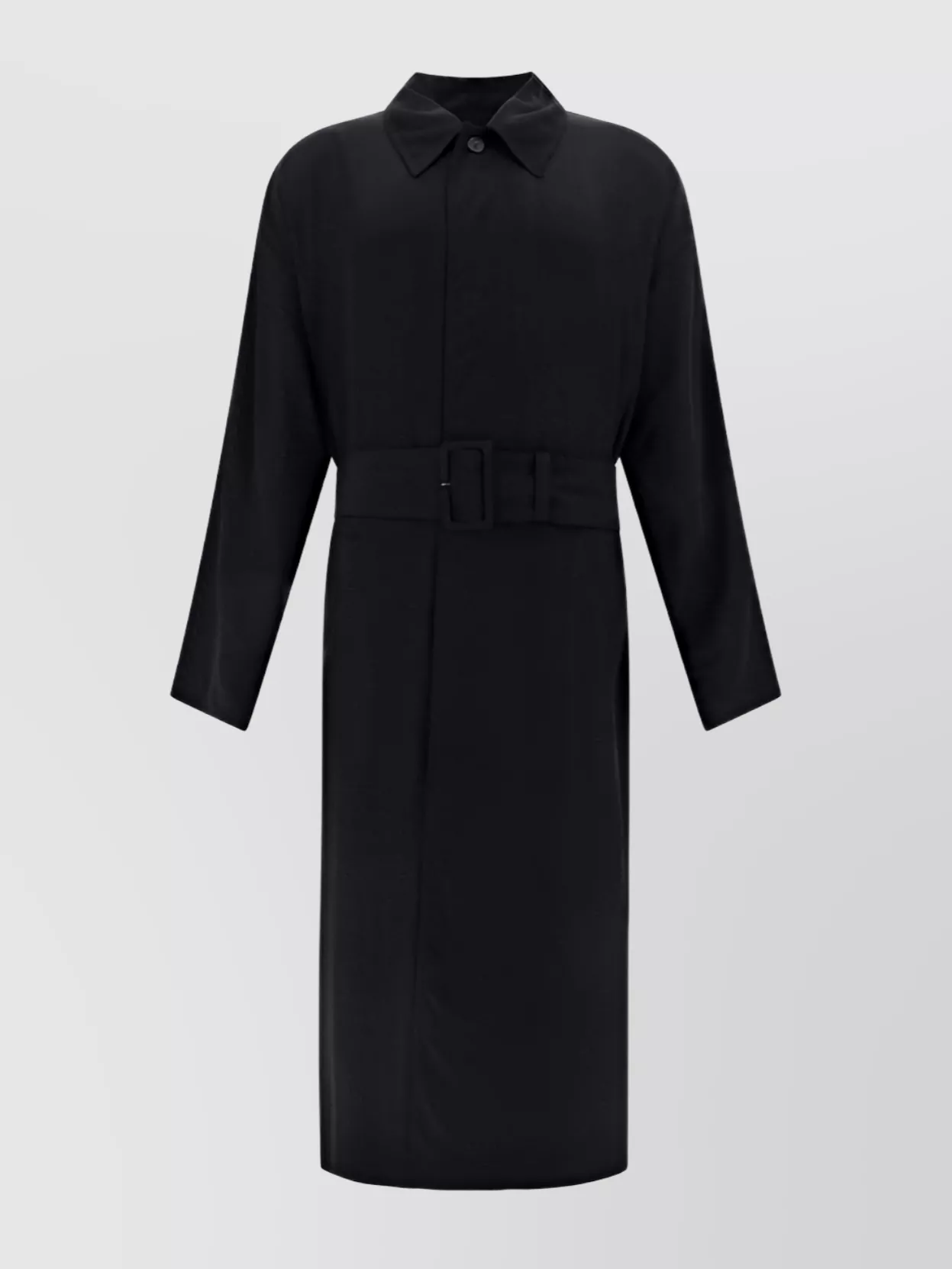 Balenciaga Trench Coat Belted 3/4 Sleeves In Black