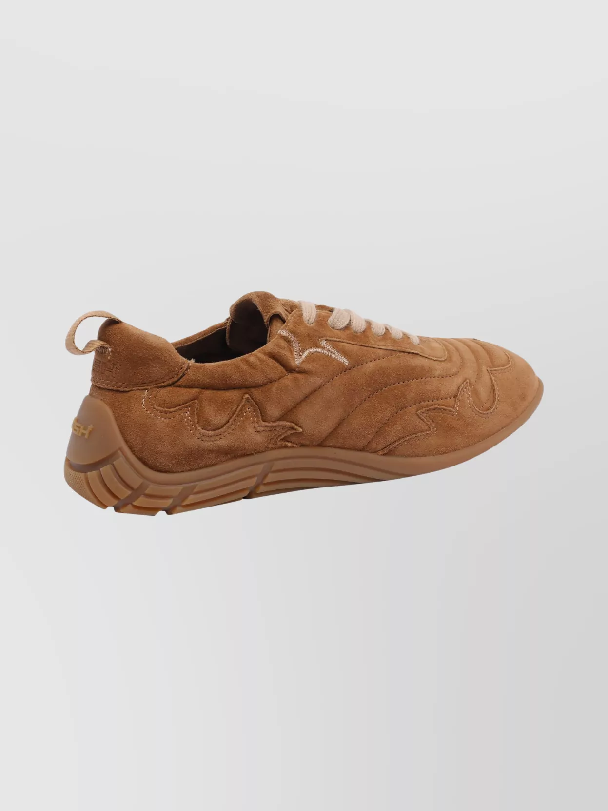 Ash Suede Low Top Sneakers With Round Toe In Brown