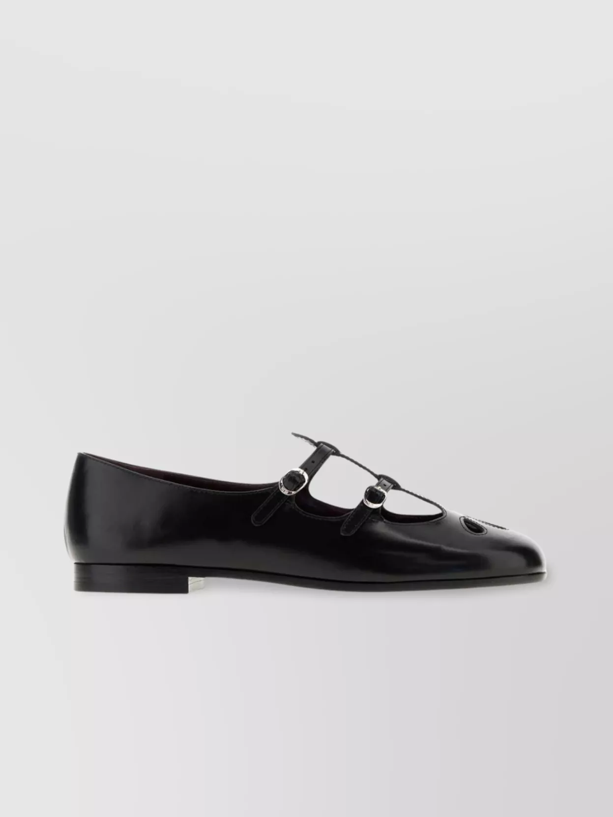 Tory Burch Leather Ballerinas With Cut-out Design And Glossy Finish