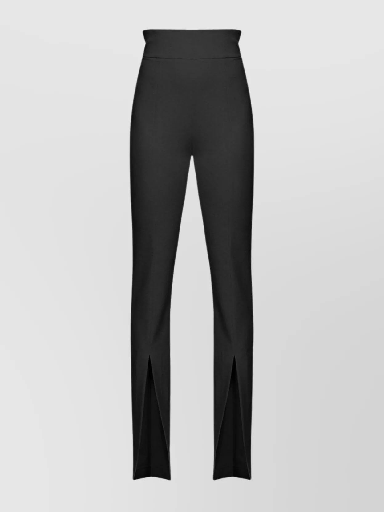 Pinko Slit Front High Waist Trousers With Seam Detailing In Black
