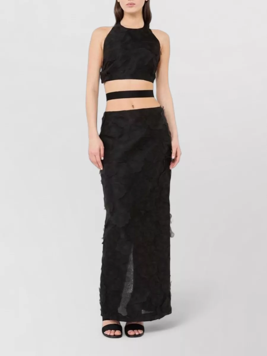 Max Mara Silk Jacquard Midi Skirt
