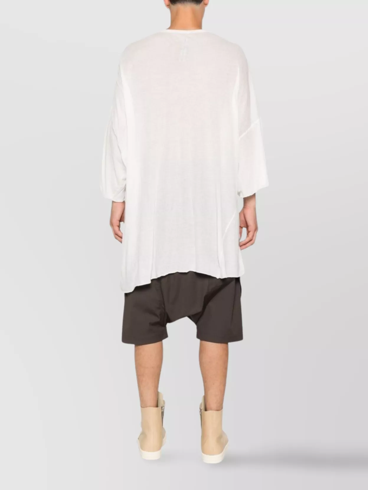 Rick Owens Tommy Asymmetric Hem T-Shirt