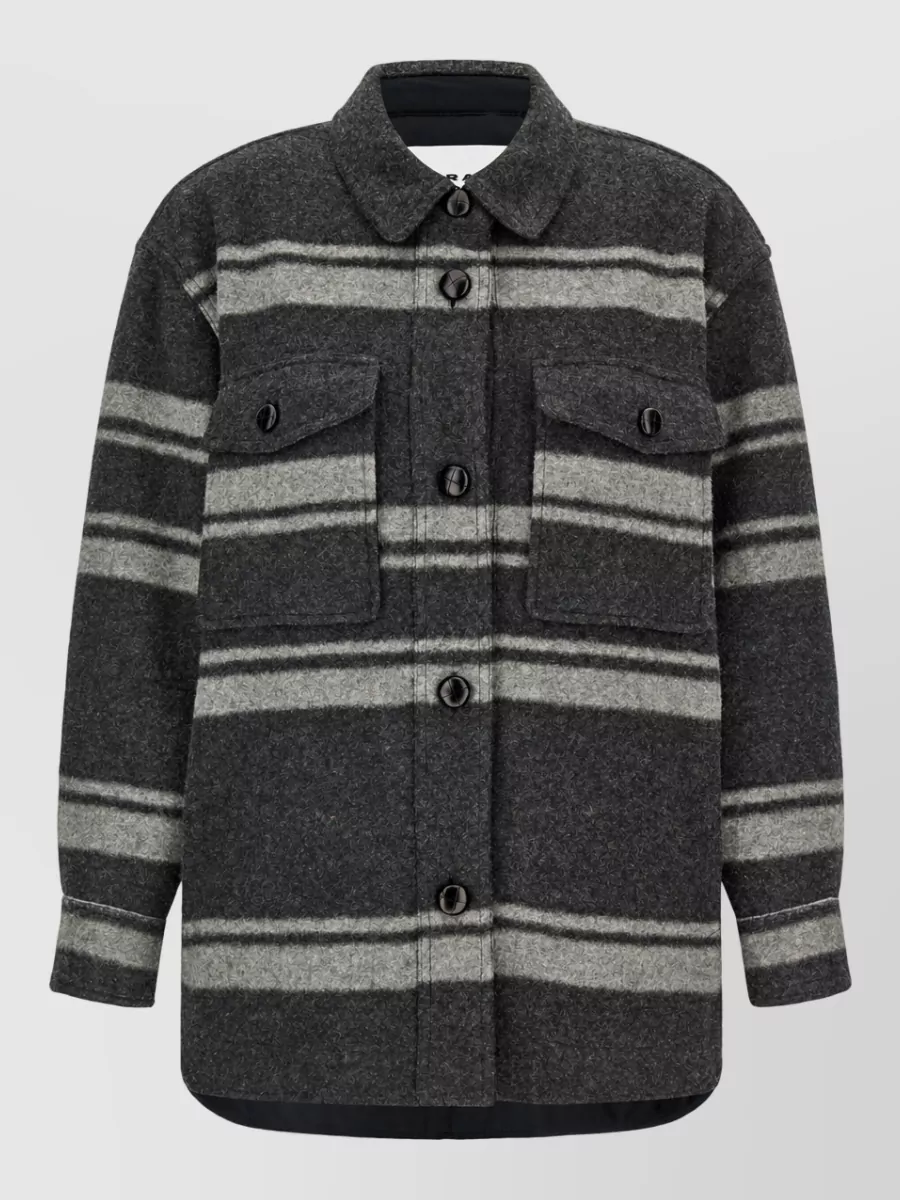 Isabel Marant Etoile Striped wool blend long-sleeve shirt