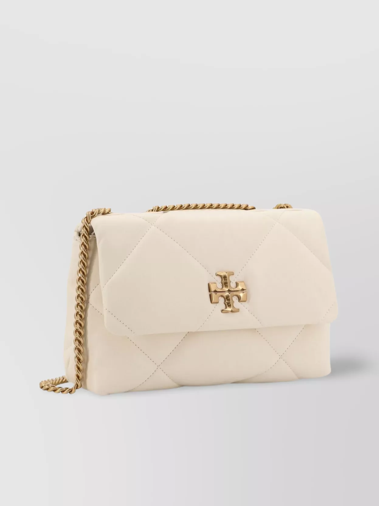 Tory Burch Quilted Leather Shoulder Bag With Metal Logo