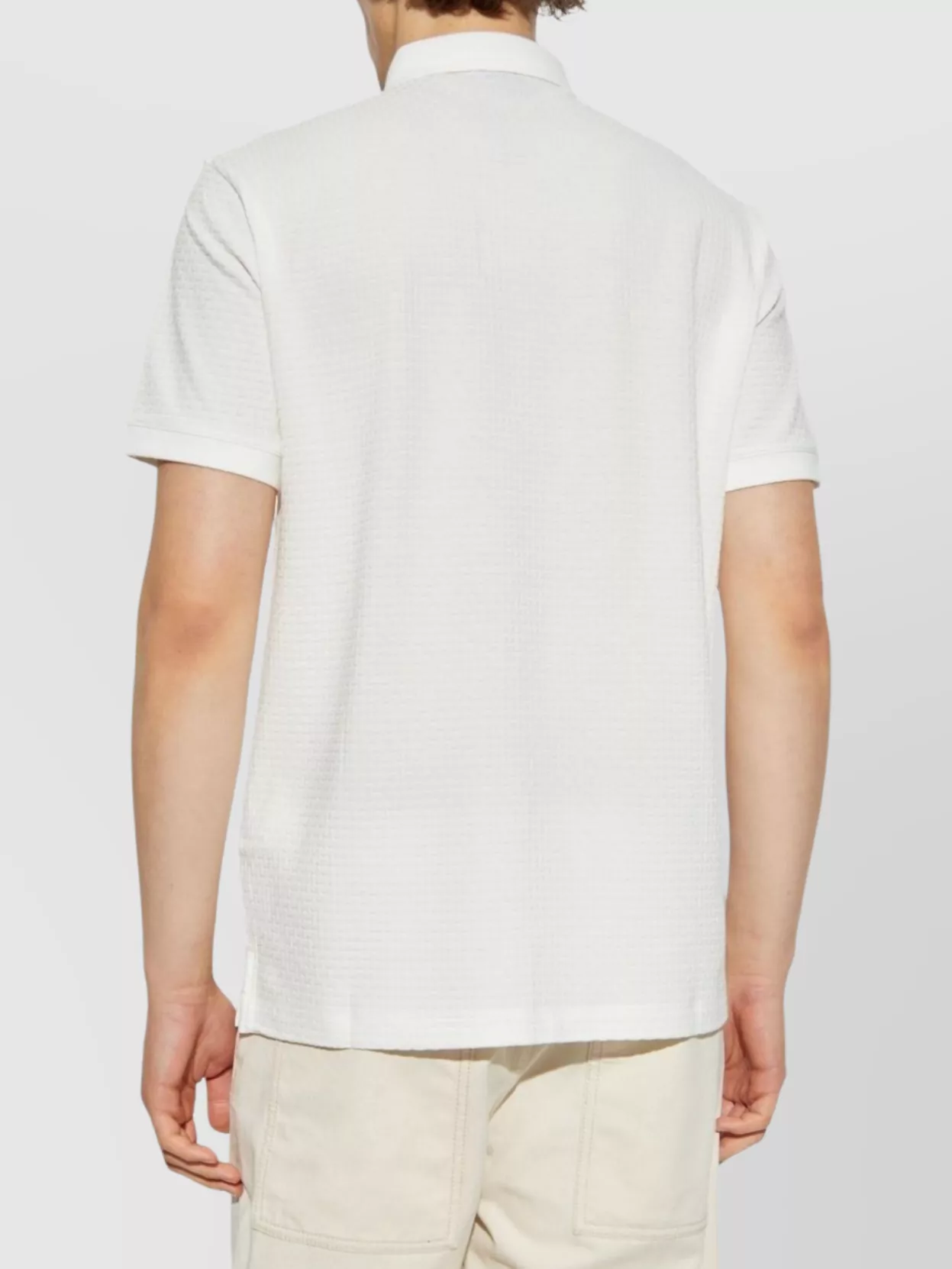 Emporio Armani Printed Design Cotton Polo Shirt