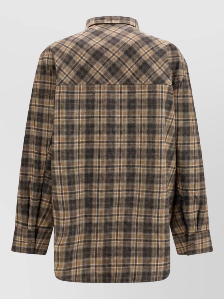 Róhe Checked Wool Relaxed-Fit Shirt Jacket