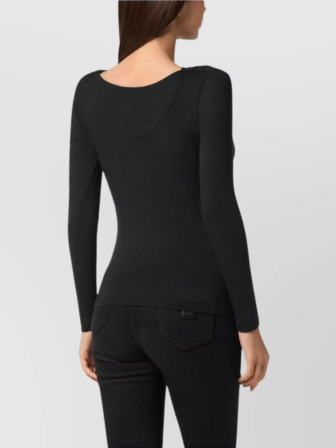 Philipp Plein Fitted Cowl Neck Long Sleeve Sweater
