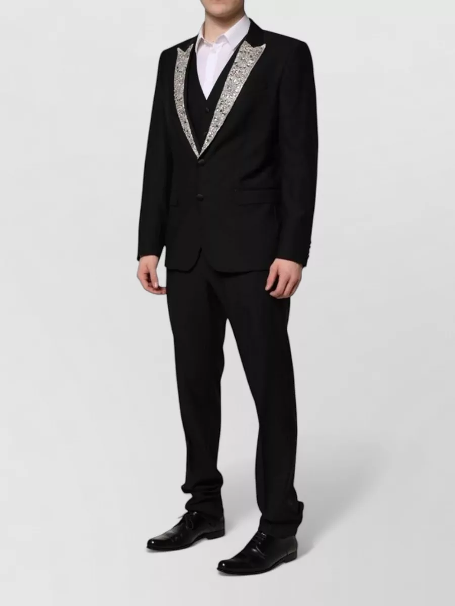 Dolce&Gabbana Crystal-Embellished Slim-Fit Tuxedo Suit