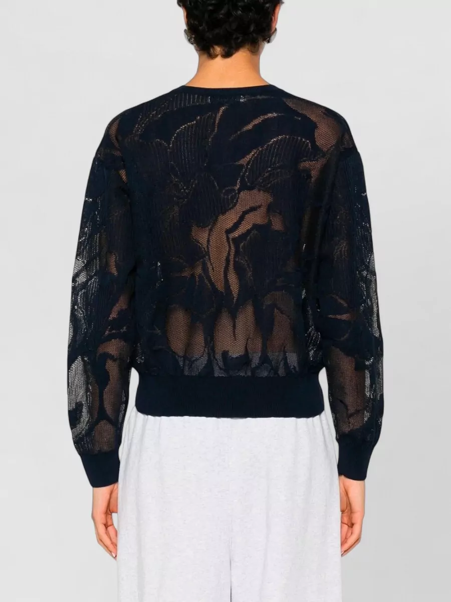 Dries Van Noten Cotton Lace V-Neck Sweater
