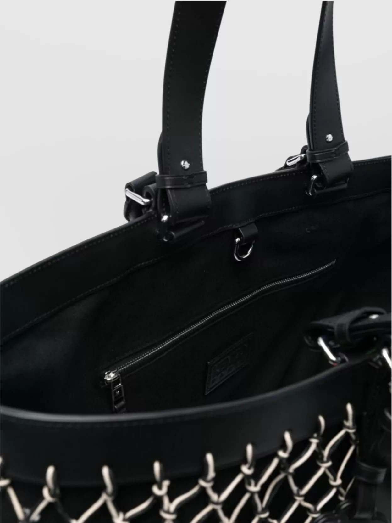 Kenzo Mesh Overlay Tote Bag Handles