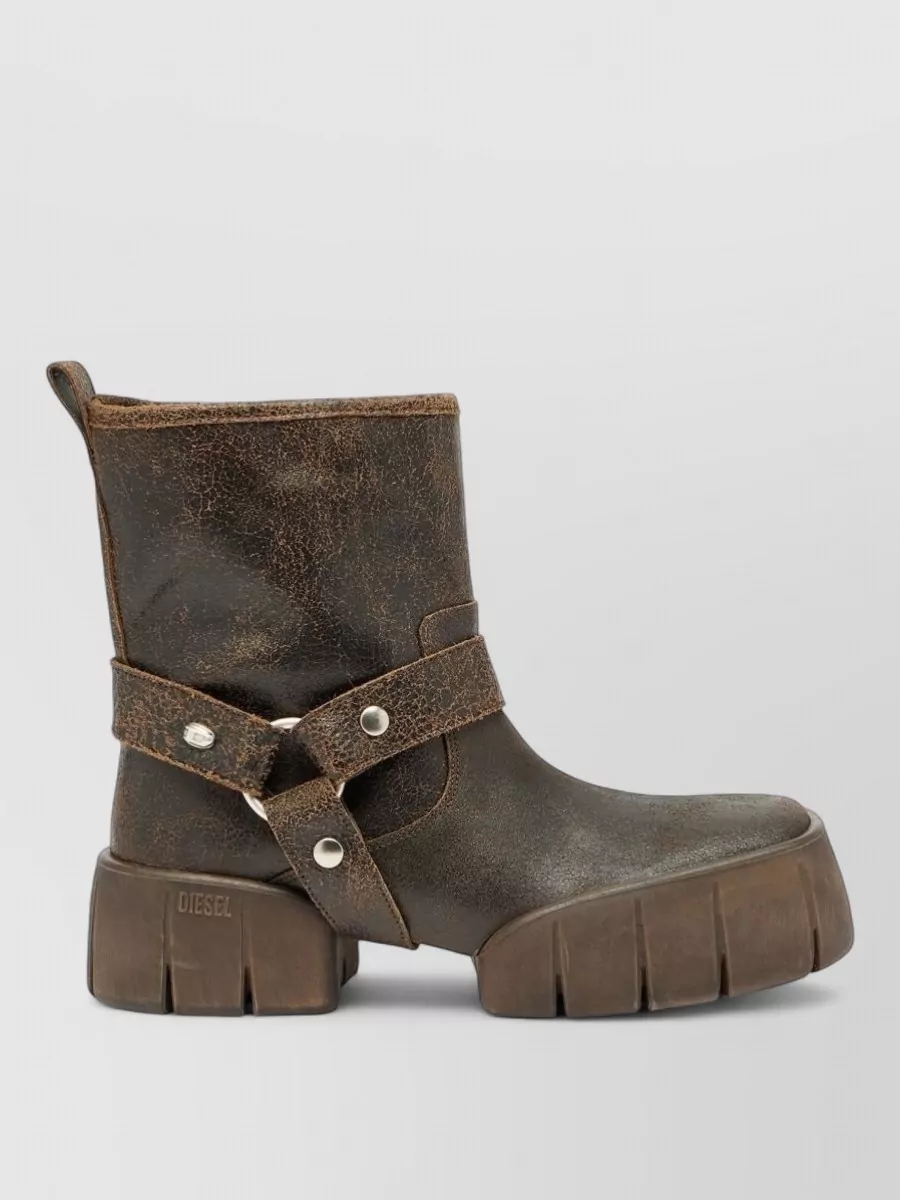Diesel Leather Ankle Boots