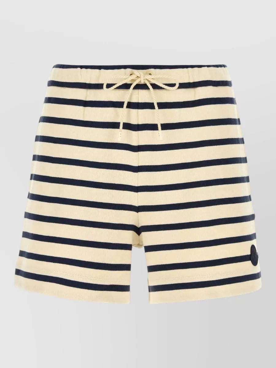 Moncler embroidered cotton shorts