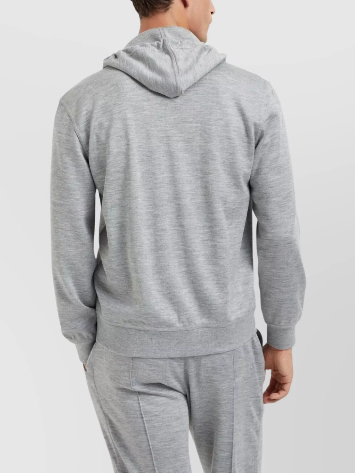 Brunello Cucinelli Cashmere Silk Blend Hoodie And Pockets