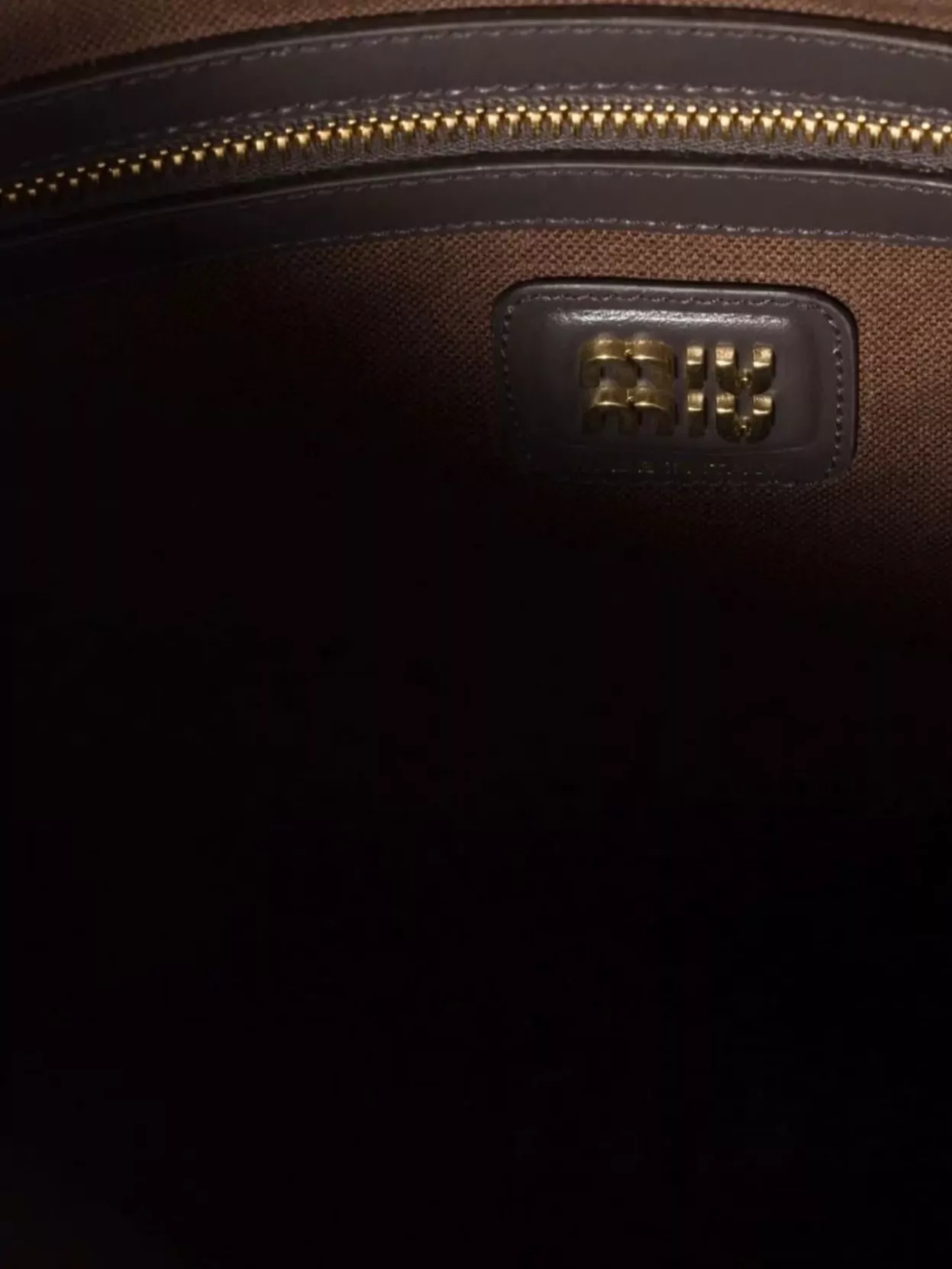 Miu Miu Textured Corduroy Shoulder Bag With Leather Trim