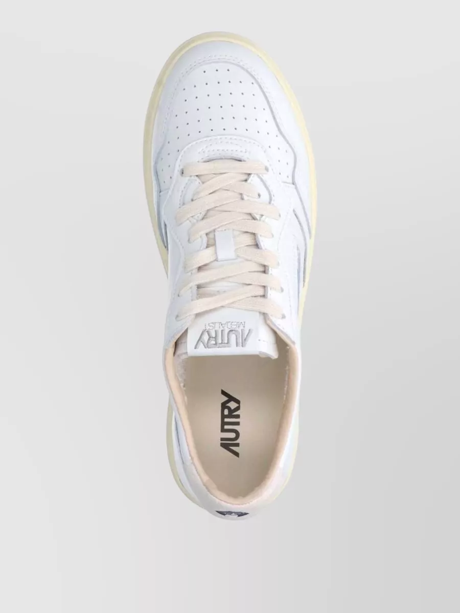 Autry Leather Suede Logo Low-Top Sneakers