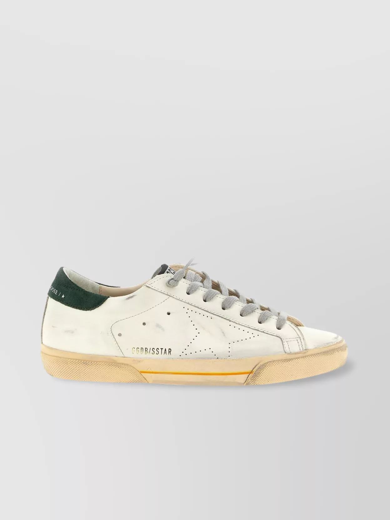 Golden Goose 'star' Sneakers With Contrast Heel Tab In White