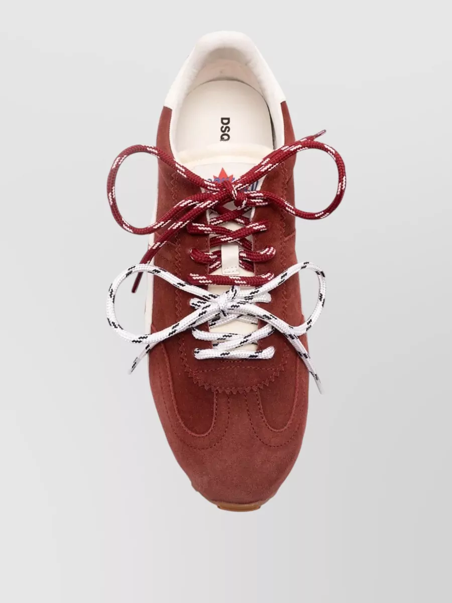Dsquared2 Suede Paneled Low-Top Sneakers