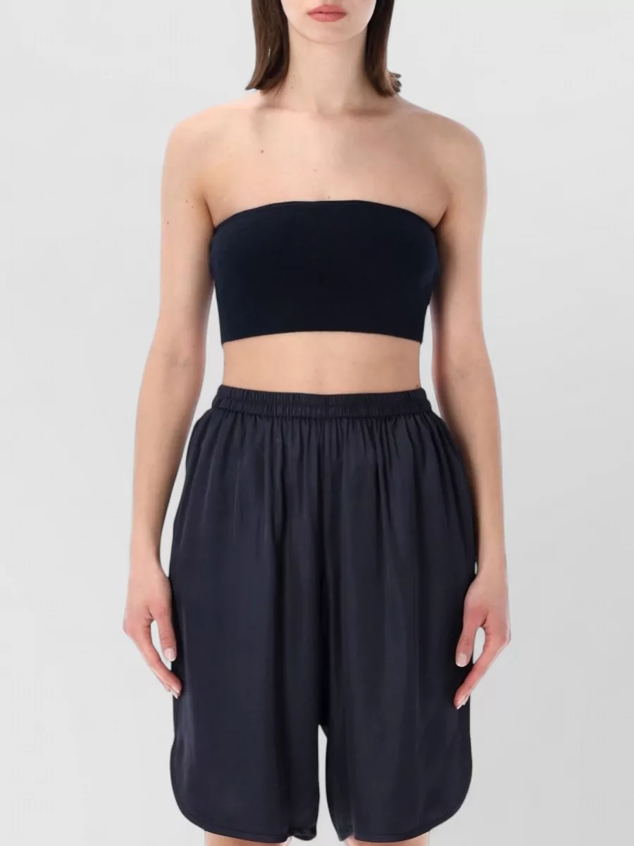 The Frankie Shop Wool knit cropped strapless tube top
