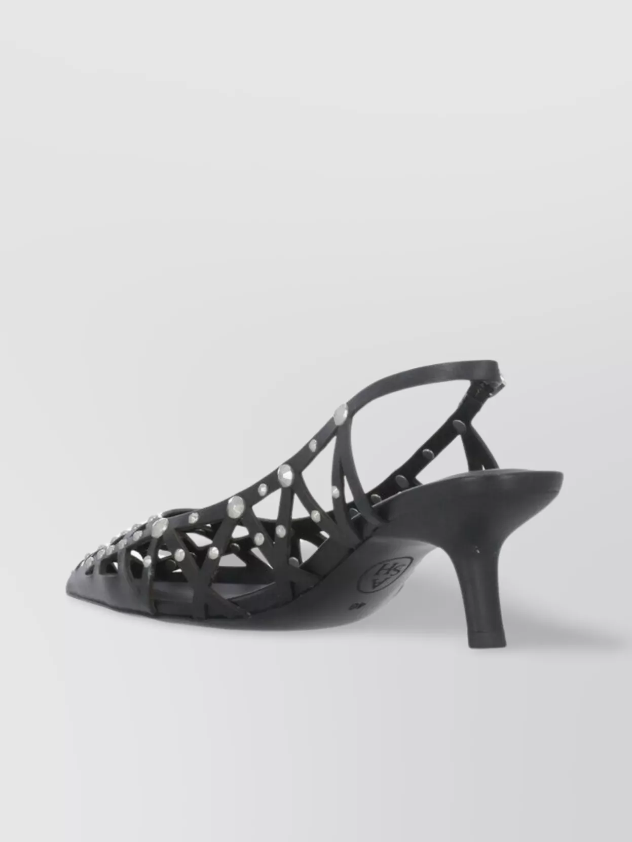 Ash Studded Arrow Toe Kitten Heel Sandals