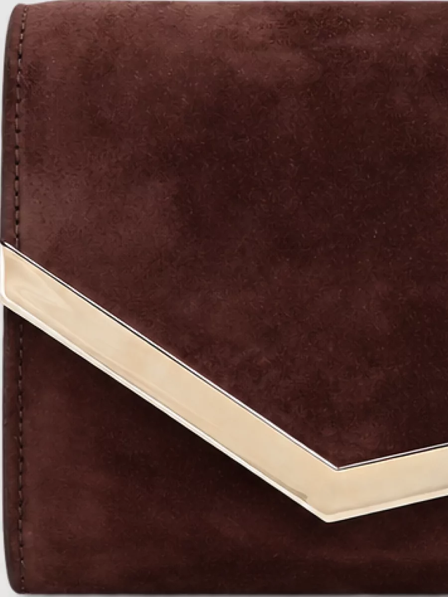 Jimmy Choo emmie suede clutch bag