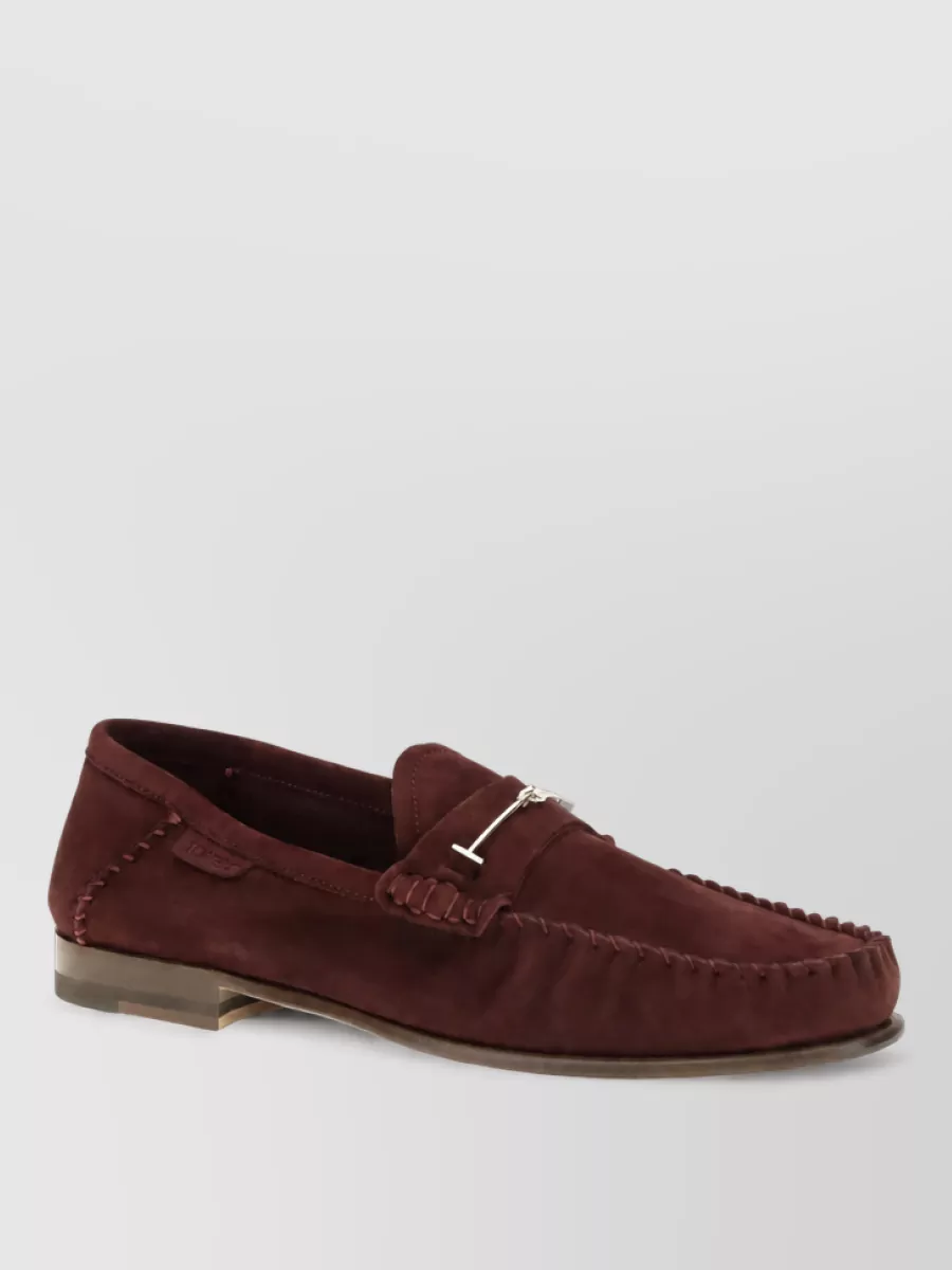 Tom Ford Suede Leather T-Strap Loafers