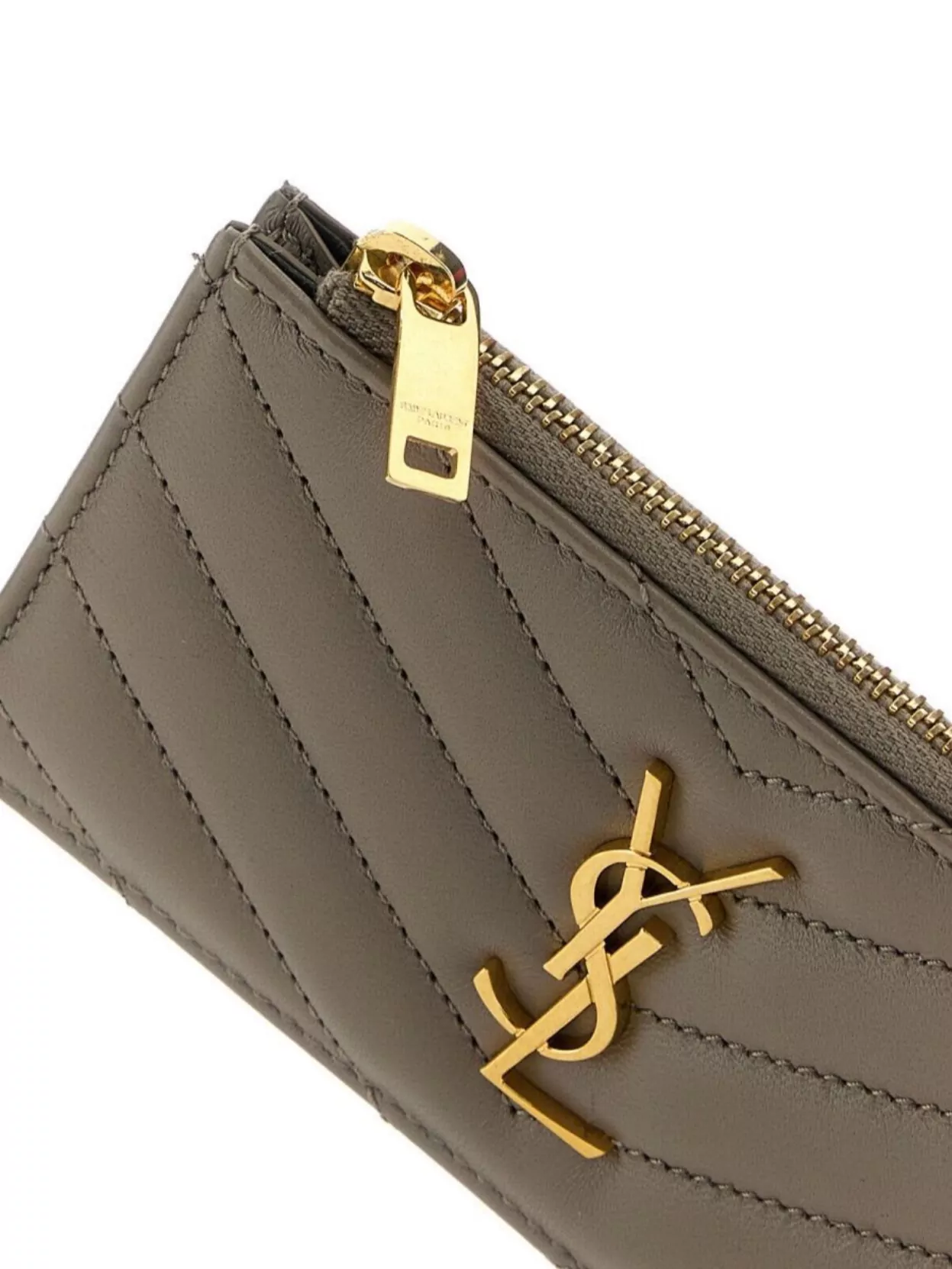 Saint Laurent Quilted Leather Card Holder