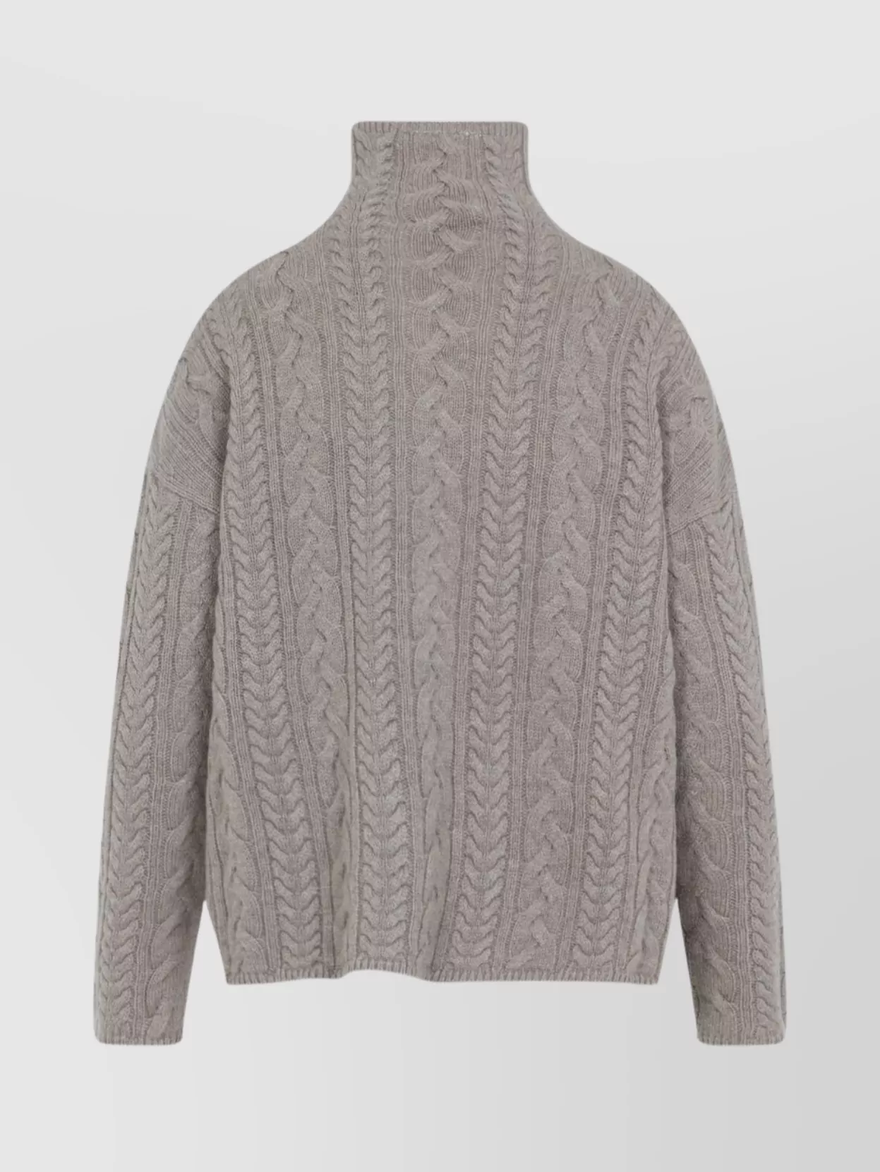 S Max Mara Turtleneck Cable Knit Sweater