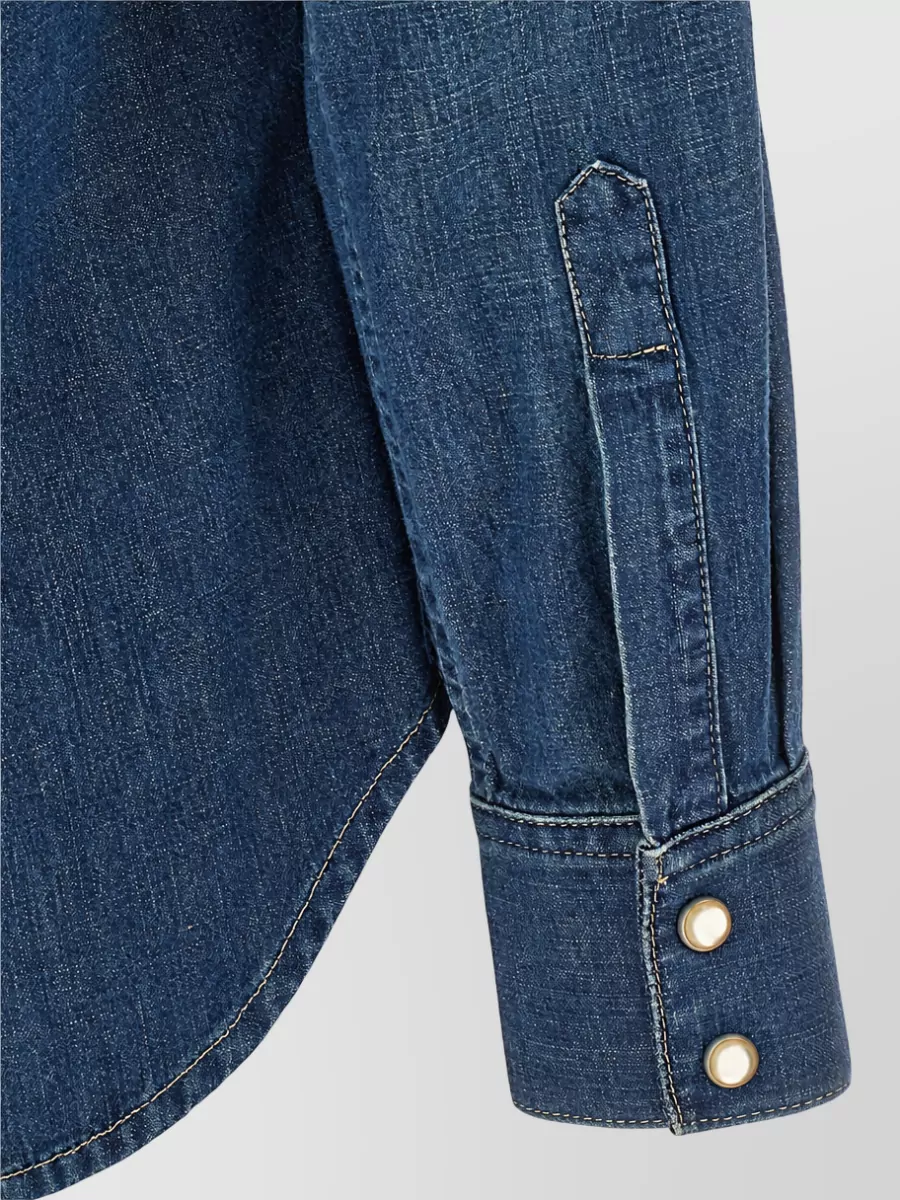 Valentino Garavani Denim Long-Sleeve Shirt