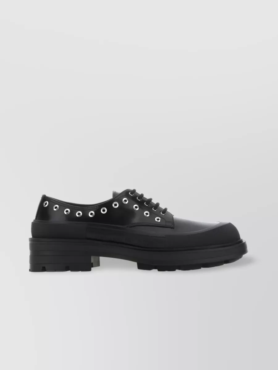 Shop Alexander Mcqueen Derby Bold Sole Lace-up Shoes In Black