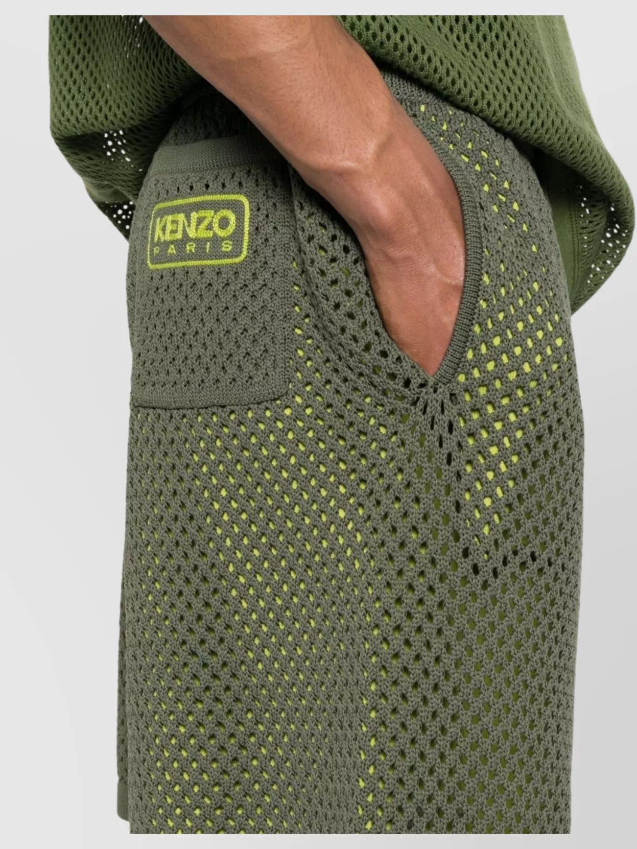 Kenzo Mesh Shorts With Rear Patch Pocket