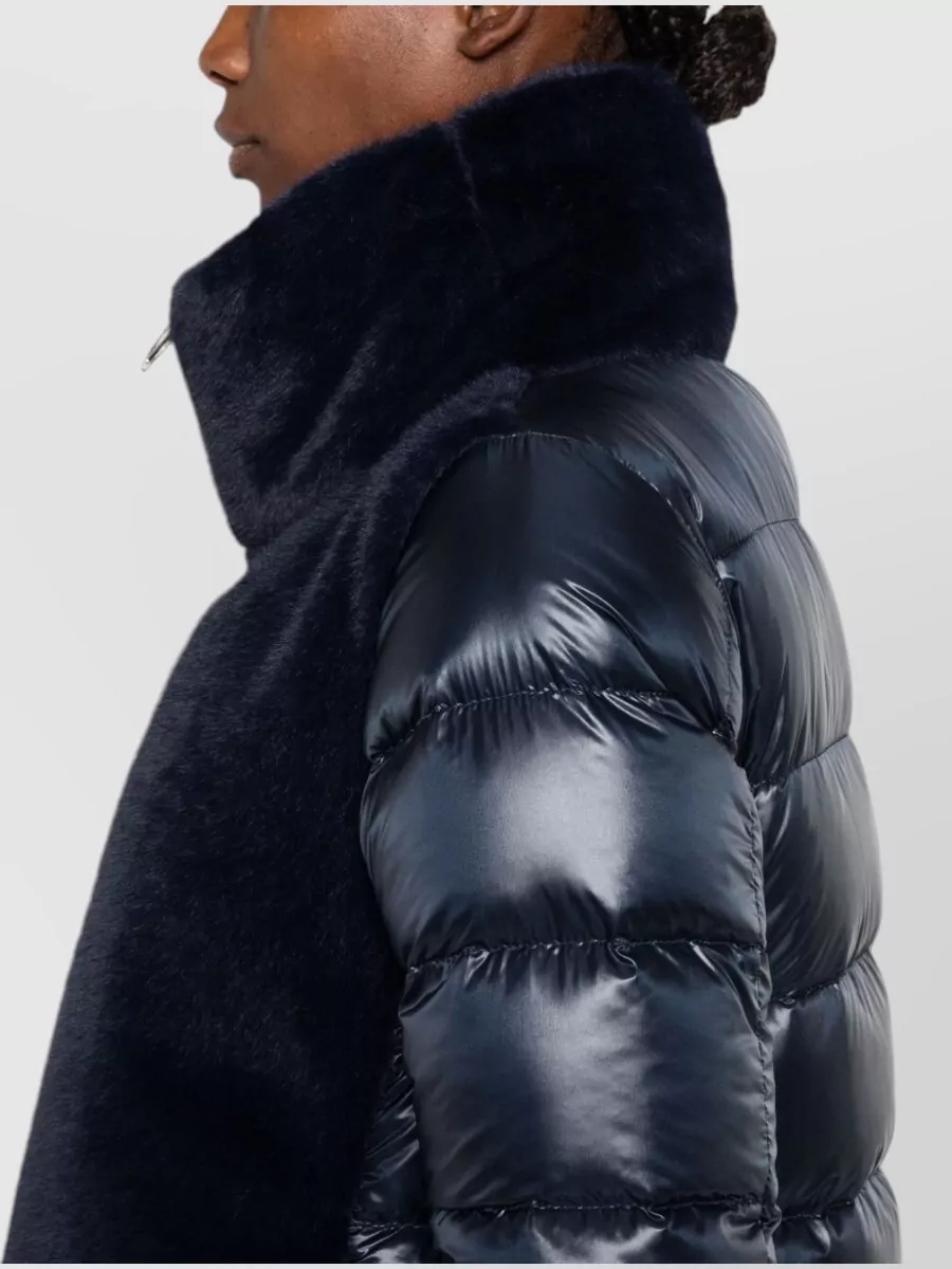 Herno Faux Fur Panel Puffer Jacket