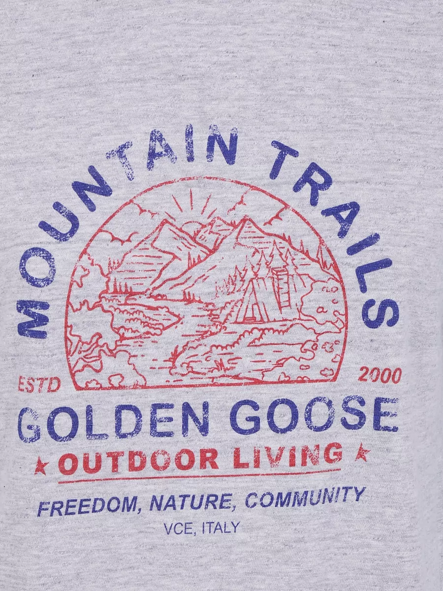 Golden Goose Cotton Slim-Fit Printed Long-Sleeve T-Shirt