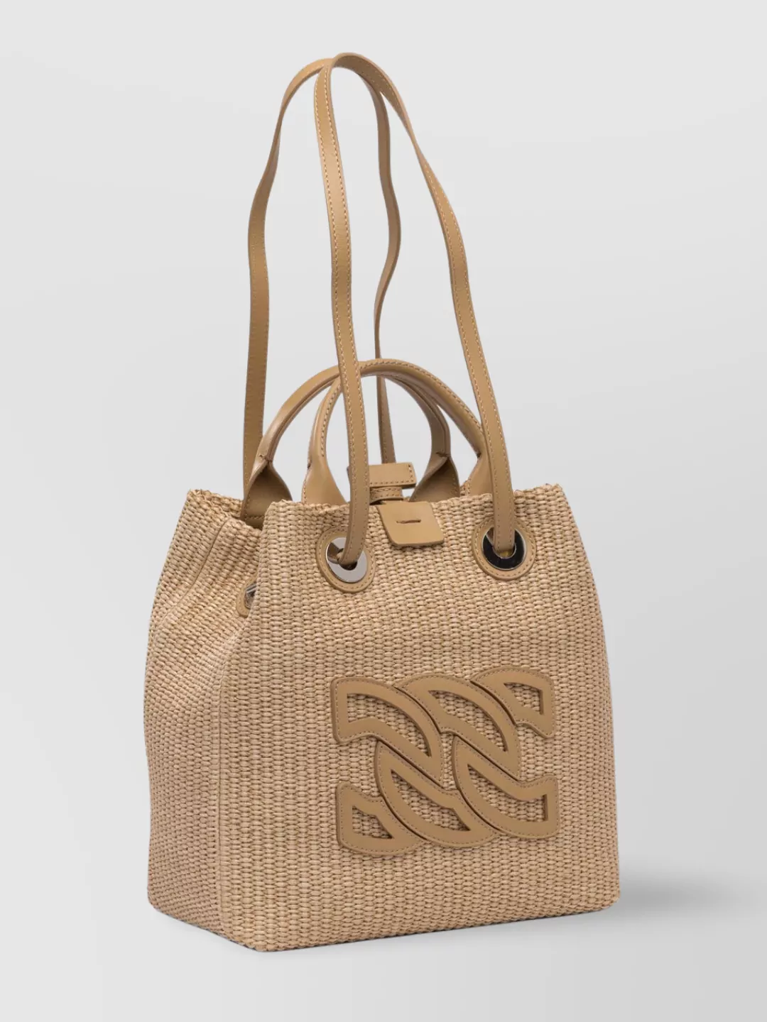 Shop Casadei Shoulder Bags With Dual Handles And Metal Eyelets