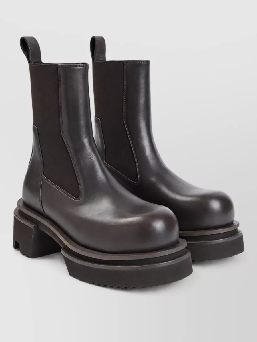Rick Owens leather chelsea ankle boots