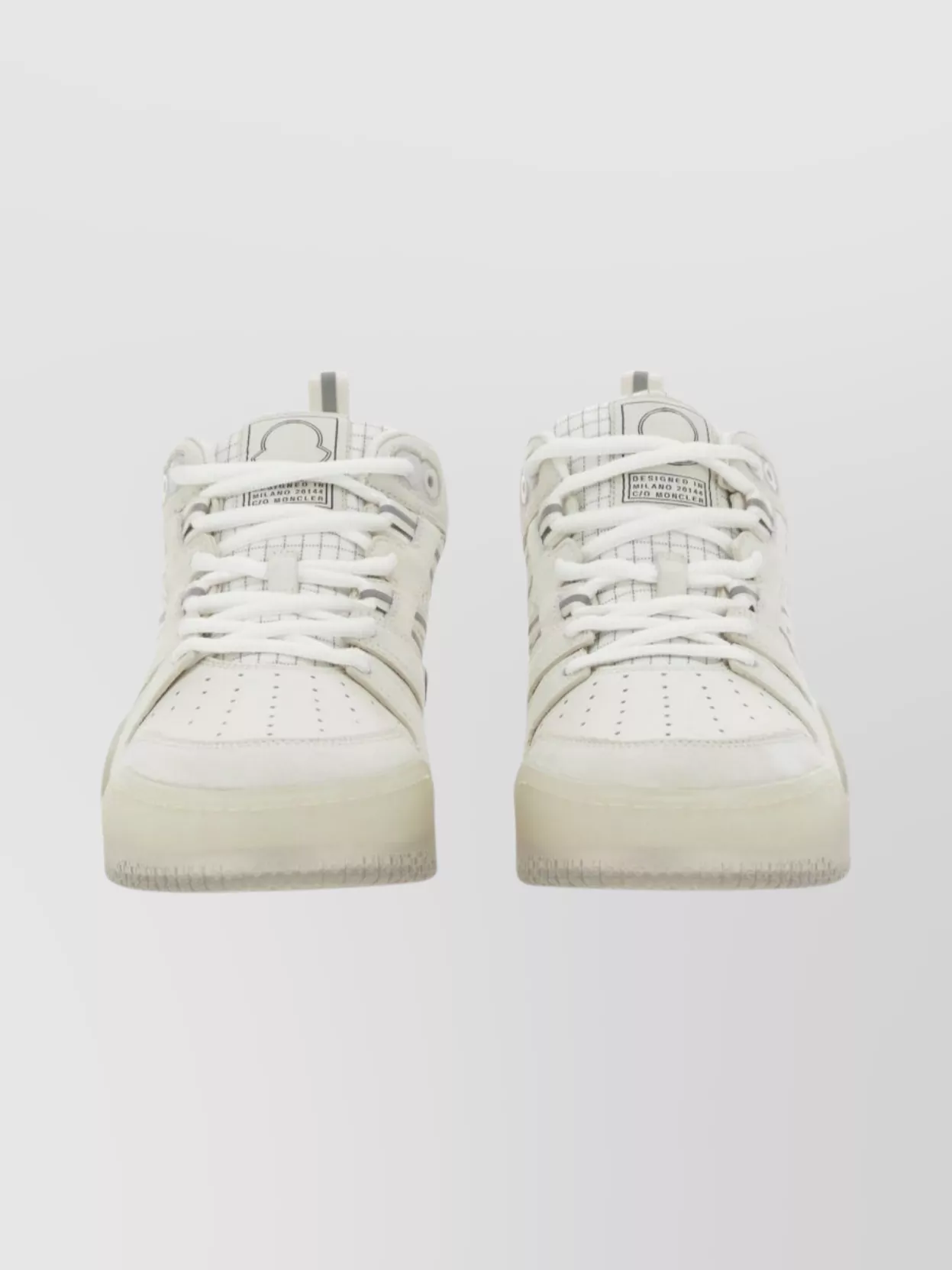 Moncler High Top Pivot Sneakers With Rubber Sole