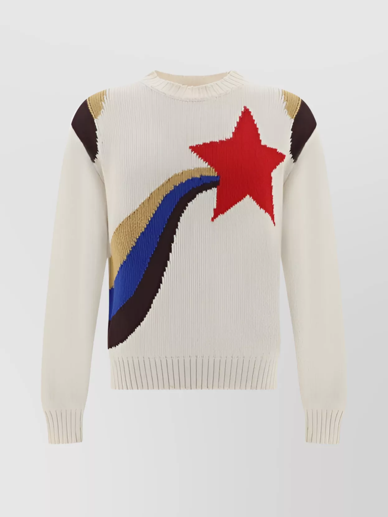 Shop Dsquared2 Cotton Knit Sweater Star Motif