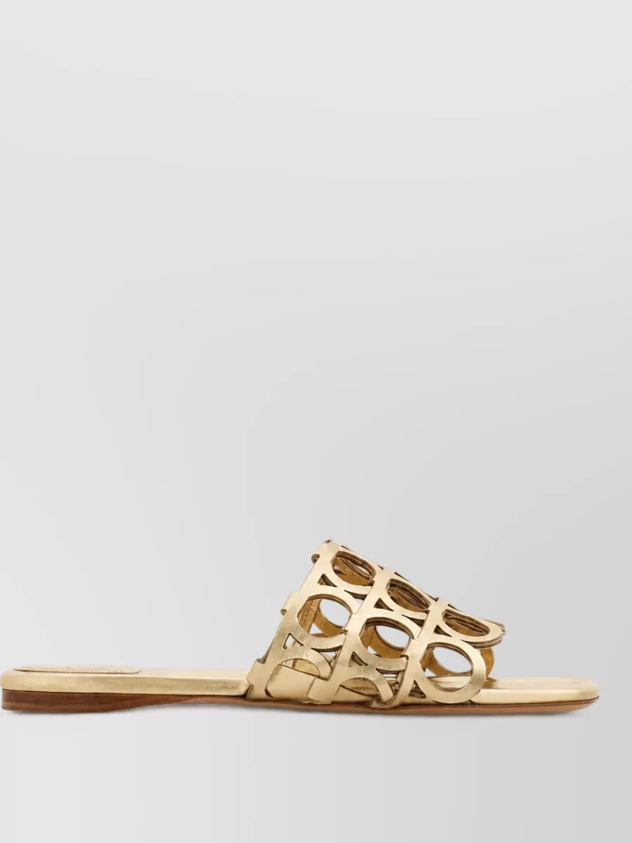 Ferragamo Leather Flat Sandals