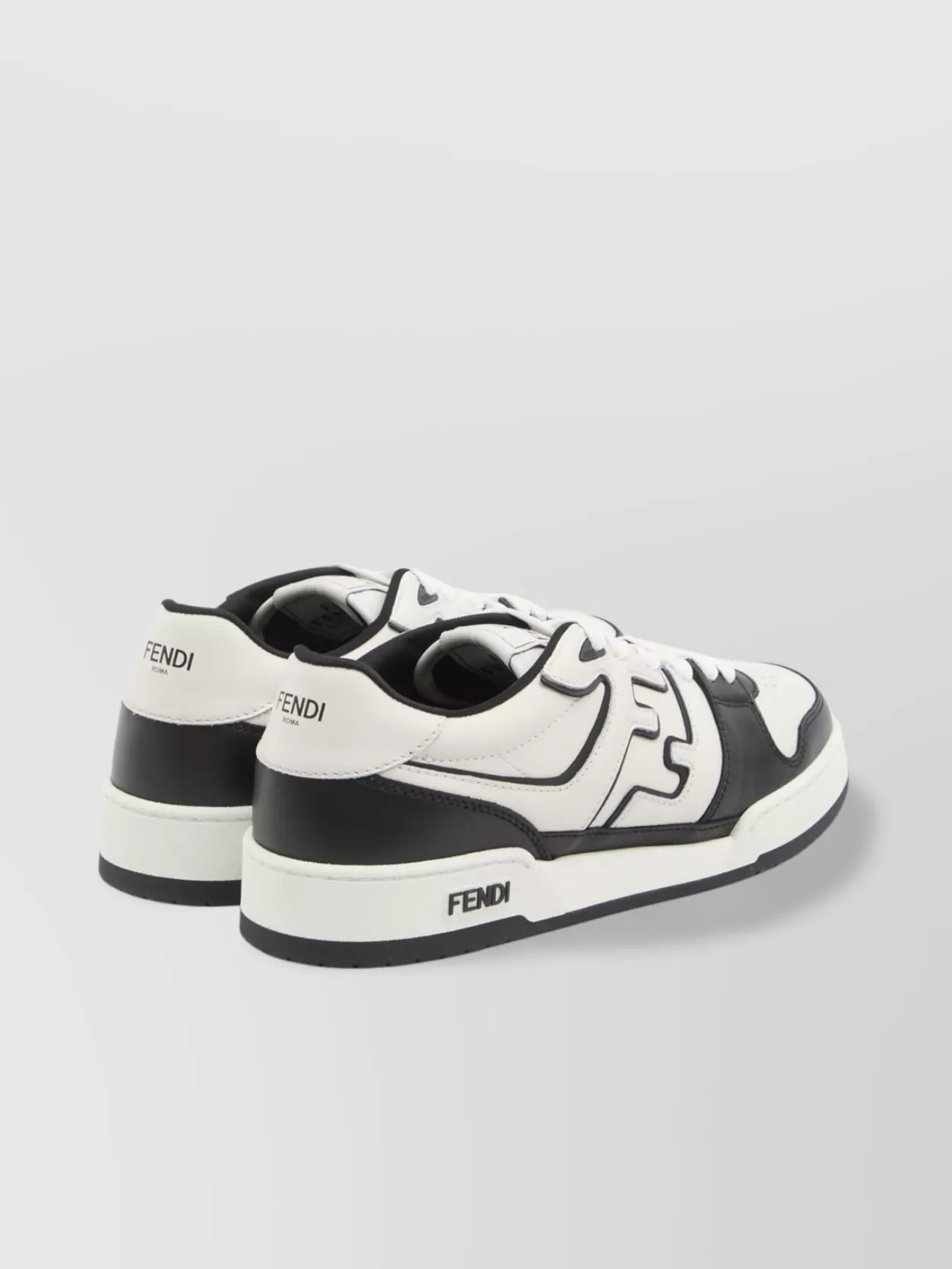 Fendi Leather Perforated Toe Sneakers