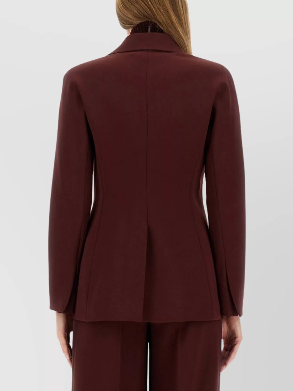 Max Mara Tailored Jacket Notched Lapels In Red