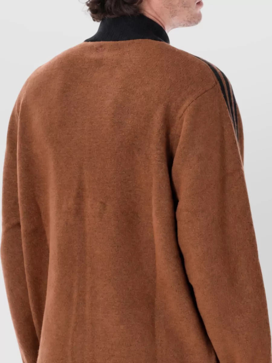 Adidas Originals Ribbed High Collar Knit Jacket