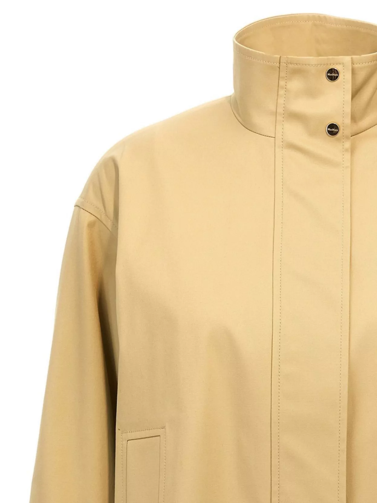 'S MAX MARA LONG COAT WITH POCKETS AND HIGH COLLAR