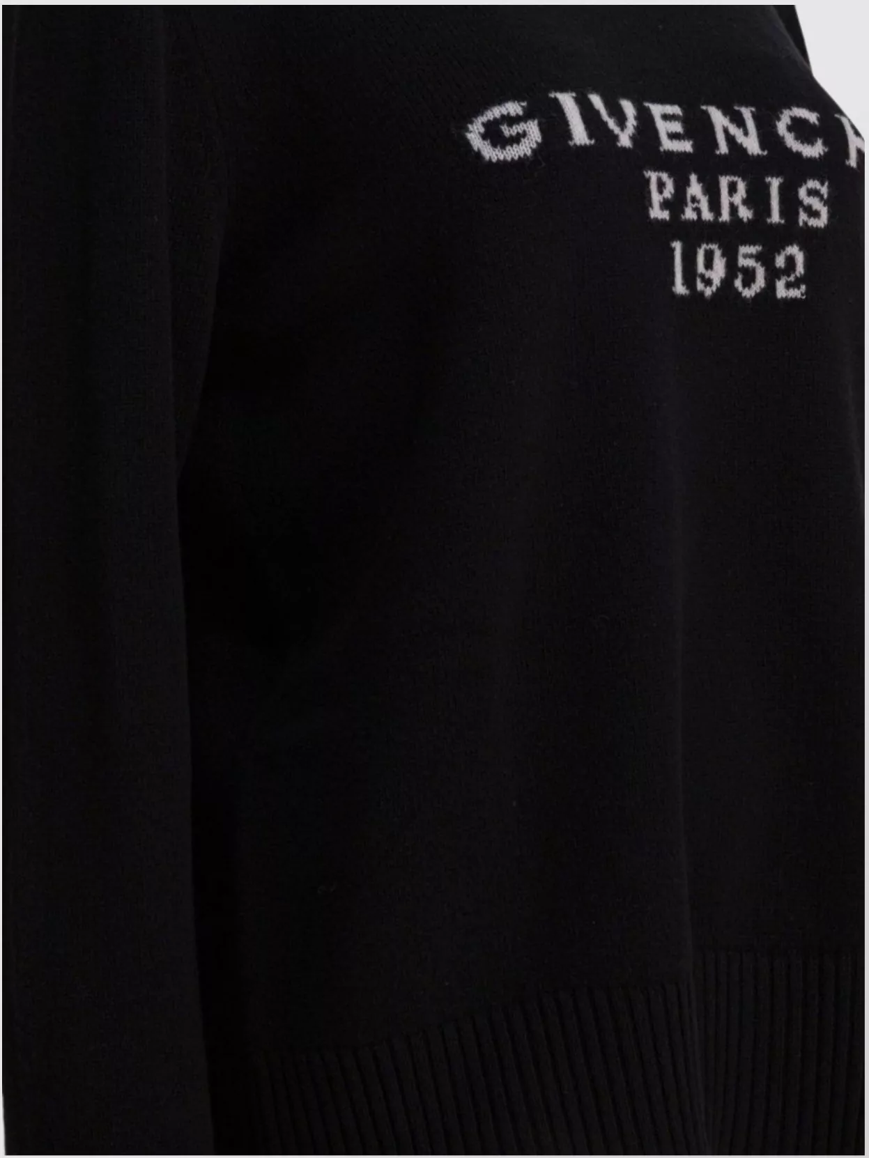 Givenchy Paris 1952 Turtleneck Knit Sweater In Black
