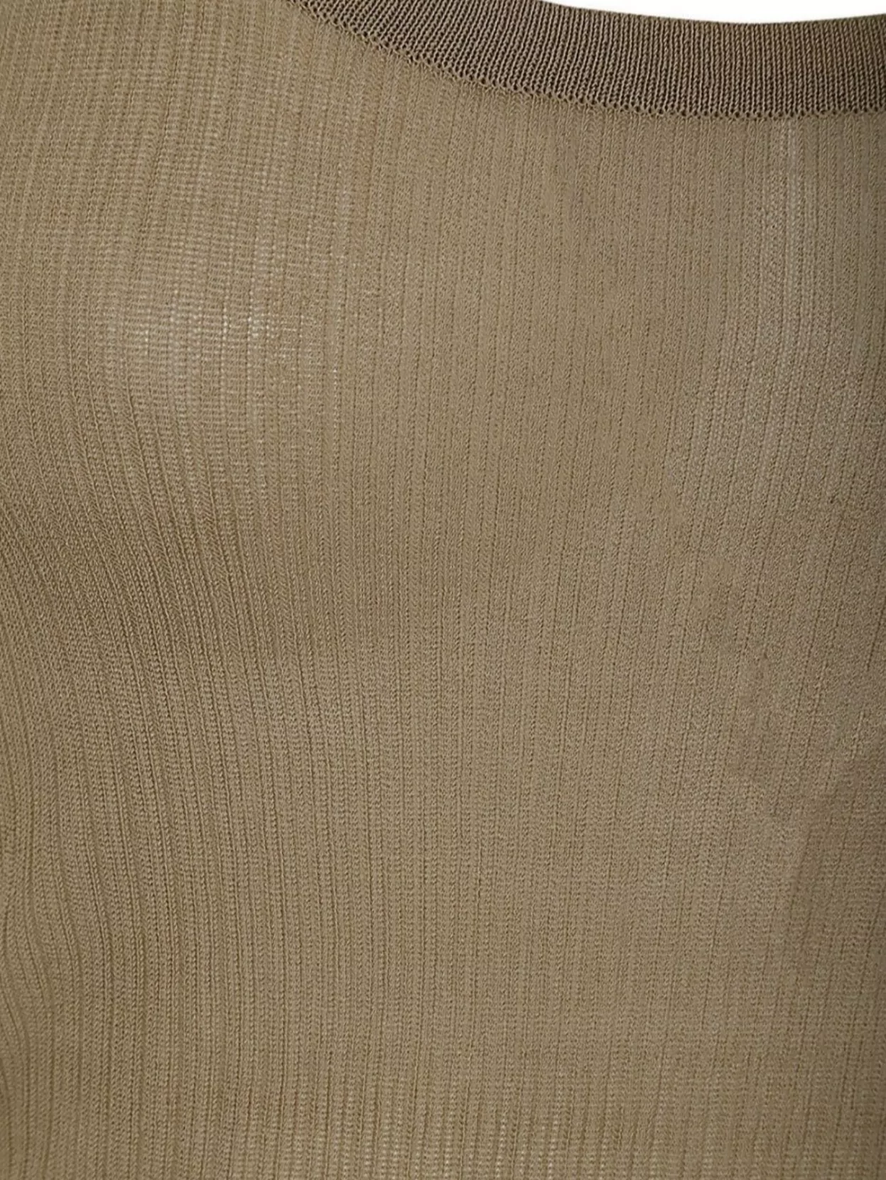 Max Mara Ribbed Scoop Neck Silk Tank Top In Green